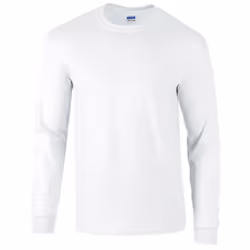 Gildan Mens Ultra Cotton Long-Sleeved T-Shirt - XXL, White
