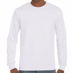 Gildan Mens Ultra Cotton Long-Sleeved T-Shirt - XXL, White