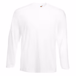 Fruit of the Loom Unisex Adult Value Long-Sleeved T-Shirt - S, White