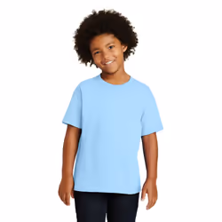 Gildan Childrens/Kids Plain Cotton Heavy T-Shirt - 2 Years, Light Blue
