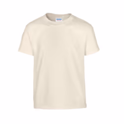 Gildan Childrens/Kids Plain Cotton Heavy T-Shirt - 7-8 Years, Natural