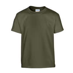Gildan Childrens/Kids Plain Cotton Heavy T-Shirt - 12-13 Years, Military Green