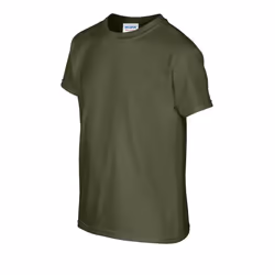 Gildan Childrens/Kids Plain Cotton Heavy T-Shirt - 12-13 Years, Military Green