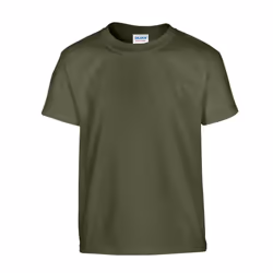Gildan Childrens/Kids Plain Cotton Heavy T-Shirt - 7-8 Years, Military Green