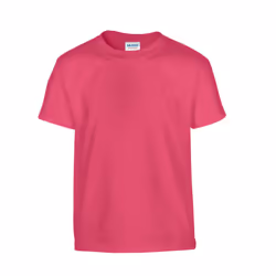 Gildan Childrens/Kids Plain Cotton Heavy T-Shirt - 12-13 Years, Heliconia