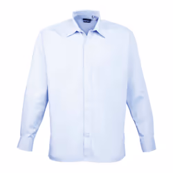 Premier Mens Poplin Long-Sleeved Shirt - 58, Light Blue