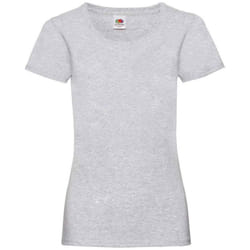 Fruit of the Loom Womens/Ladies Valueweight Heather Lady Fit T-Shirt - XS, Heather Grey