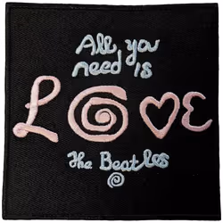 The Beatles All You Need Is Love Woven Iron On Patch