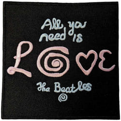 The Beatles All You Need Is Love Woven Iron On Patch