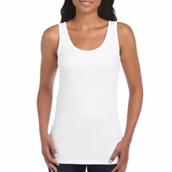 Gildan Womens/Ladies Softstyle Ringspun Cotton Tank Top - 14 UK, White