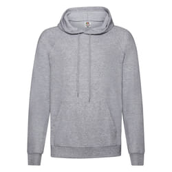 Fruit of the Loom Unisex Adult Lightweight Hooded Sweatshirt - XL, Heather Grey