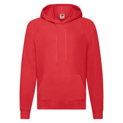 Fruit of the Loom Unisex Adult Lightweight Hooded Sweatshirt - S, Red