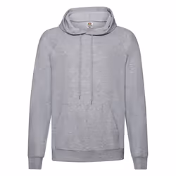 Fruit of the Loom Unisex Adult Lightweight Hooded Sweatshirt - S, Heather Grey