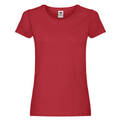 Fruit of the Loom Womens/Ladies Original Lady Fit T-Shirt - XS, Red