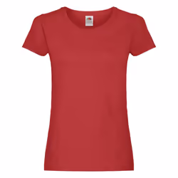 Fruit of the Loom Womens/Ladies Original Lady Fit T-Shirt - XXL, Red