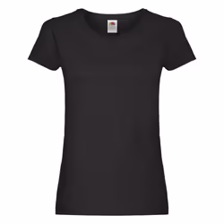Fruit of the Loom Womens/Ladies Original Lady Fit T-Shirt - XXL, Black