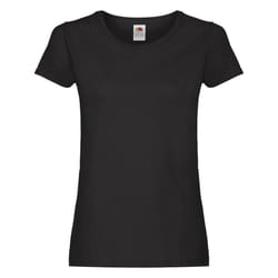 Fruit of the Loom Womens/Ladies Original Lady Fit T-Shirt - XXL, Black