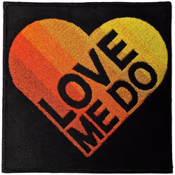 The Beatles Love Me Do Woven Gradient Heart Iron On Patch