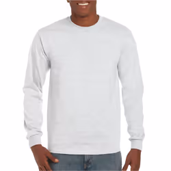 Gildan Unisex Adult Ultra Plain Cotton Long-Sleeved T-Shirt - XL, Ash