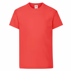 Fruit of the Loom Childrens/Kids Original T-Shirt - 12-13 Years, Red