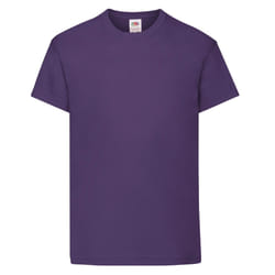 Fruit of the Loom Childrens/Kids Original T-Shirt - 12-13 Years, Purple