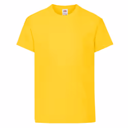 Fruit of the Loom Childrens/Kids Original T-Shirt - 12-13 Years, Yellow