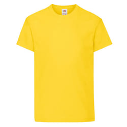 Fruit of the Loom Childrens/Kids Original T-Shirt - 12-13 Years, Yellow