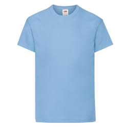 Fruit of the Loom Childrens/Kids Original T-Shirt - 12-13 Years, Sky Blue
