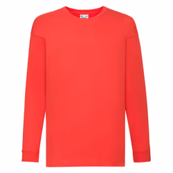 Fruit of the Loom Childrens/Kids Value Long-Sleeved T-Shirt - 3-4 Years, Red
