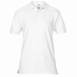 Gildan Mens Premium Double PiquÃ© Polo Shirt - XXL, White