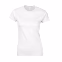 Gildan Womens/Ladies Ringspun Cotton Soft Touch Fitted T-Shirt - 8 UK, White