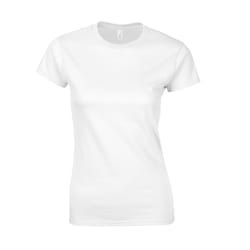 Gildan Womens/Ladies Ringspun Cotton Soft Touch Fitted T-Shirt - 8 UK, White