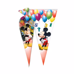 Disney Pennant Mickey Mouse Cone Party Bags (Pack of 6)