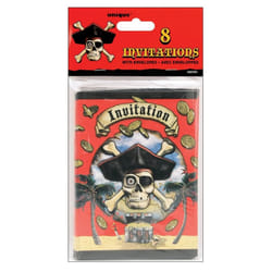 Unique Party Pirate Bounty Invitations (Pack of 8)