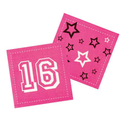 Boland Sweet 16 Paper Disposable Napkins (Pack of 12)