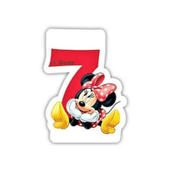 Disney Cafe Minnie Mouse 7th Birthday Candle