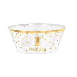 Amscan Confetti 1st Birthday Disposable Bowl
