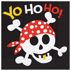 Unique Party Yo Ho Ho Pirate Disposable Napkins (Pack of 16)