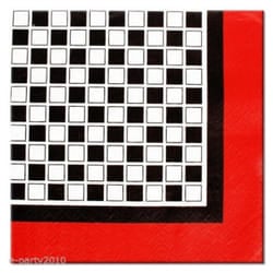 Unique Party Ant Picnic Checked Disposable Napkins (Pack Of 20)