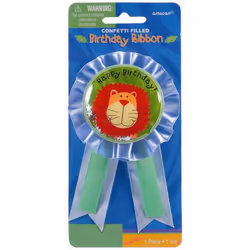 Amscan Jungle Animals Happy Birthday Award Ribbon