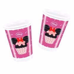 Disney Cupcake Minnie Mouse Plastic Disposable Cup (Pack of 8)