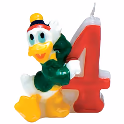 Disney Number Donald Duck 4th Birthday Candle
