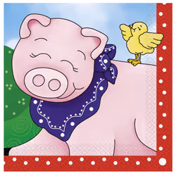 Unique Party Farm Friends Napkins (Pack of 16)