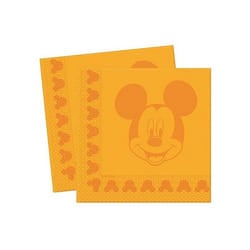 Disney Mickey Mouse Napkins (Pack of 20) - One Size, Yellow