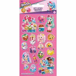 Shopkins Foil Cartoon Character Stickers