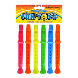 Henbrandt Plastic Flute Noisemaker (Pack of 6)
