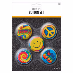 Amscan Cute Hippie Party Badge (Pack of 5)