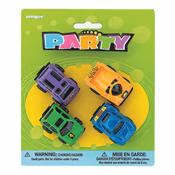 Unique Party Racing Cars Party Favours (Pack of 4)