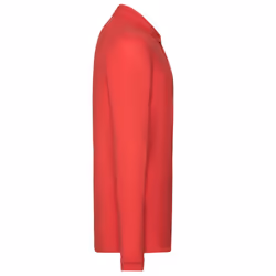 Fruit of the Loom Mens Premium Pique Long-Sleeved Polo Shirt - XXL, Red