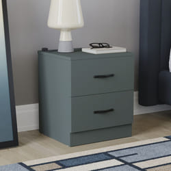 Riano 2 Drawer Bedside Chest Bedside Table Storage - Jasper Green